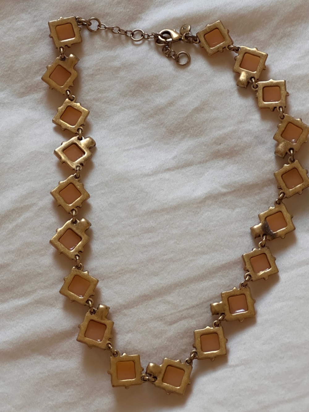 J Crew Statement Necklace - Gold Pale Pink - Picture 4 of 4
